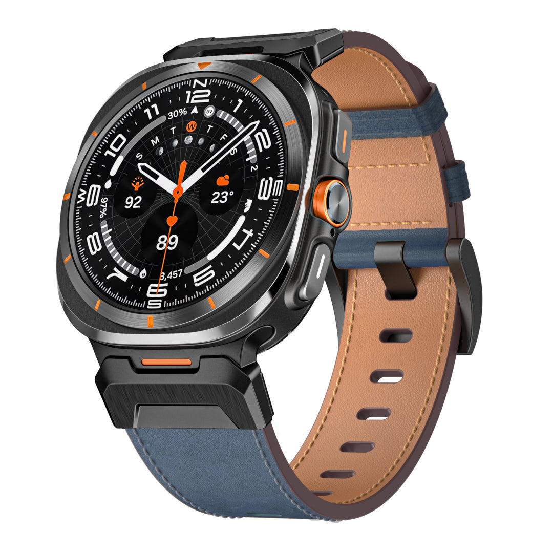 Tactical Leather Band For Galaxy Watch 7 Ultra/8 Ultra