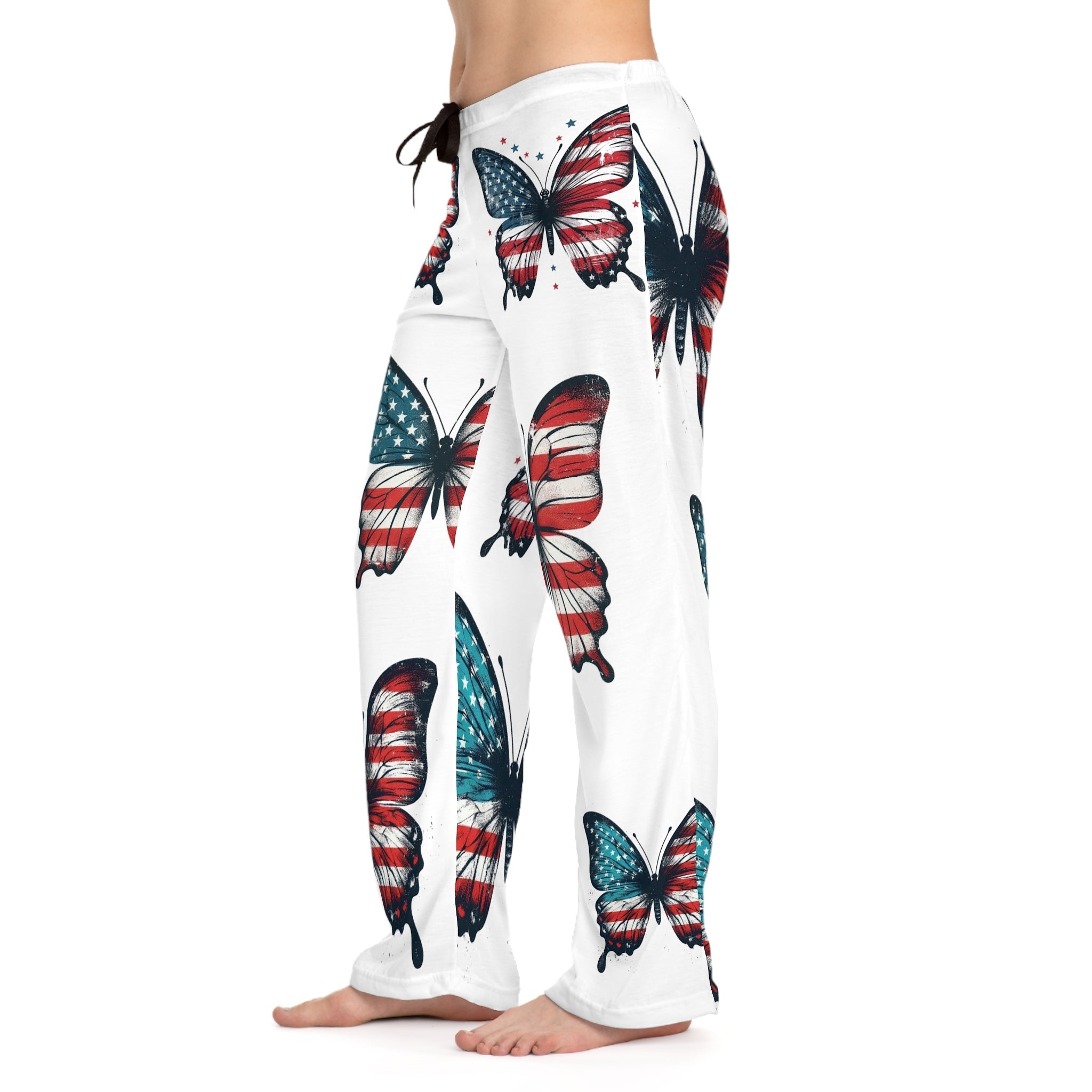 Patriotic Butterfly Women's Pajama Pants - Stylish & Comfy Sleepwear