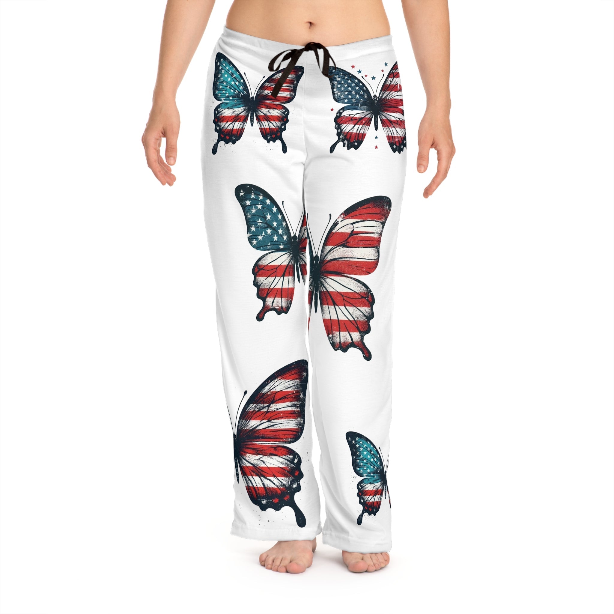 Patriotic Butterfly Women's Pajama Pants - Stylish & Comfy Sleepwear