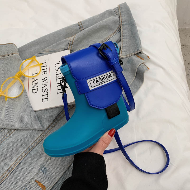 Rain Boot Silicone Texture One-shoulder Messenger Cell Phone Bag