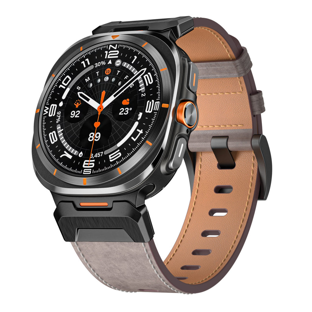 Tactical Leather Band For Galaxy Watch 7 Ultra/8 Ultra