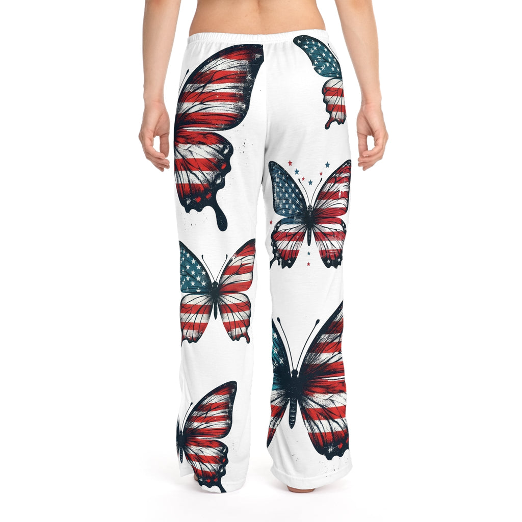Patriotic Butterfly Women's Pajama Pants - Stylish & Comfy Sleepwear