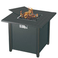 Propane Fire Pit 30 Inch Outdoor Gas Fire Pit | Steel Fire Table with Lid | Patio Fire Pit Table & Outdoor Fire Pir Propane for Deck, Garden & Backyard | Powerful Propane Outdoor Fire Pit 50,000 BTU