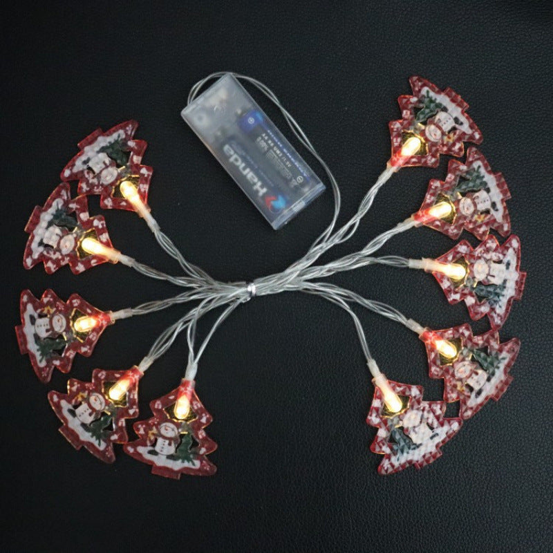 New LED Lighting Chain Christmas Tree Snowman Old Man Halloween Day Atmosphere Decoration