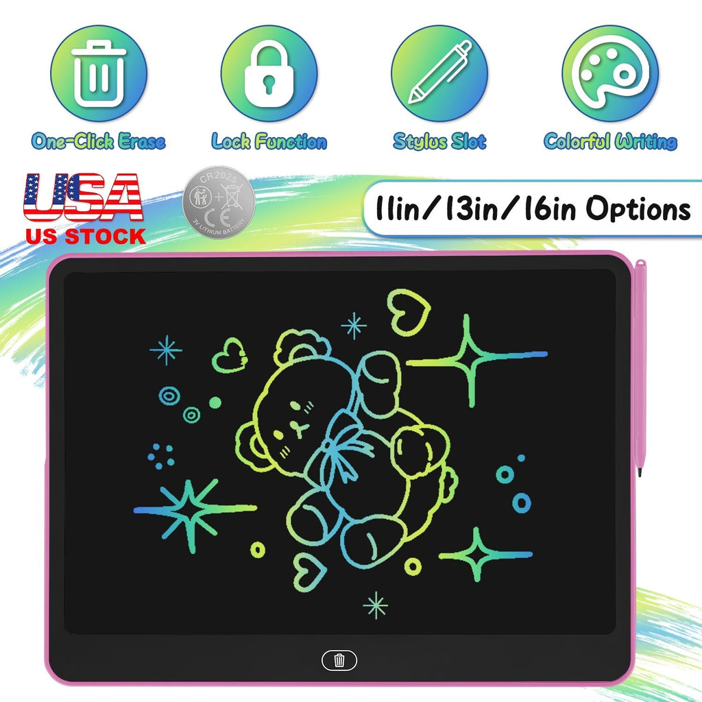 LCD Writing Tablet for Kids with Stylus & Lock Function