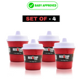 Pack of 4 – 8oz Unbreakable Kids Sippy Cups, Premium Quality & Easy-to-Hold, Perfect for Tummy Time