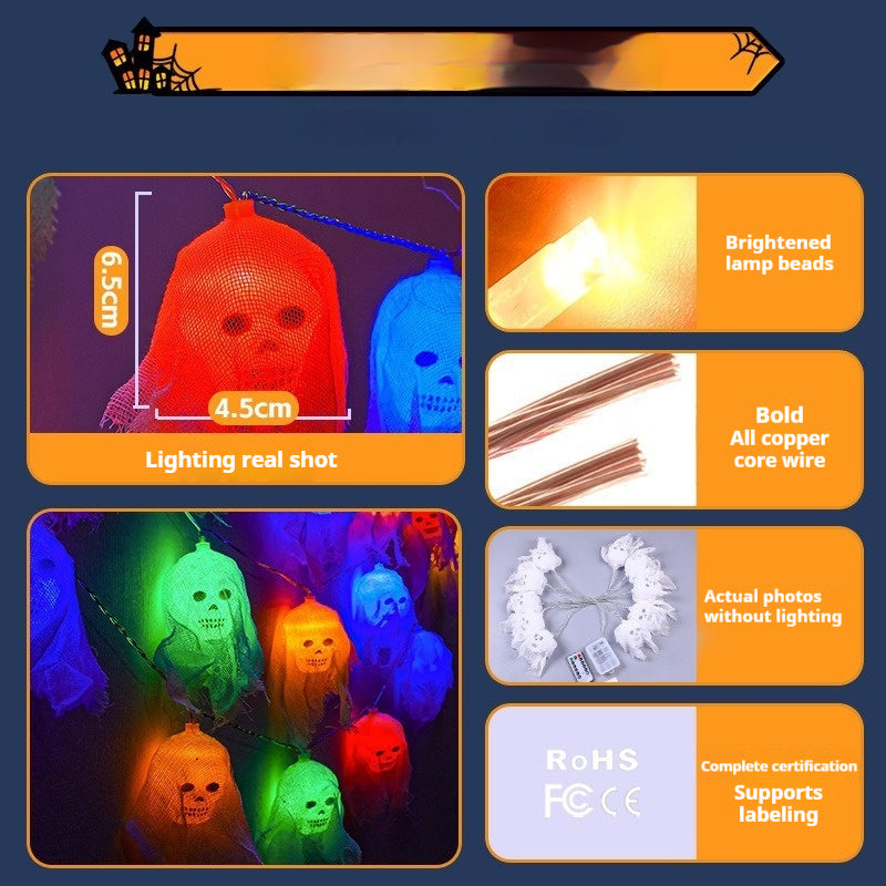 Halloween Horror Atmosphere Decoration Indoor Wall Layout Colored Lights