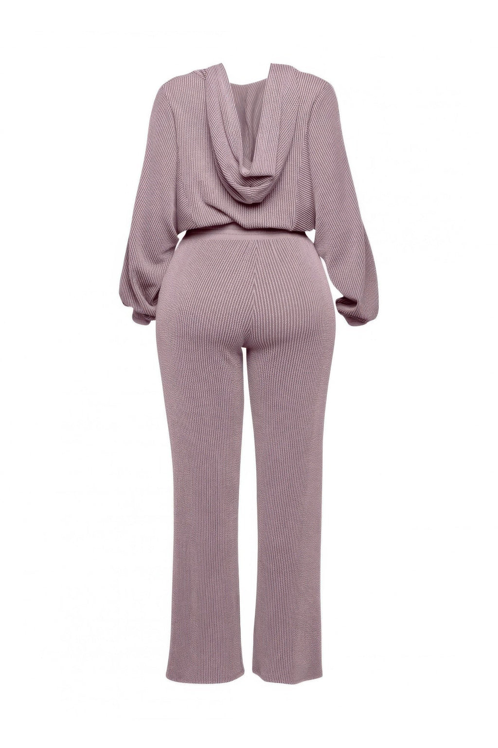 Zipper Closure Hoodie Jacket & Pants Set