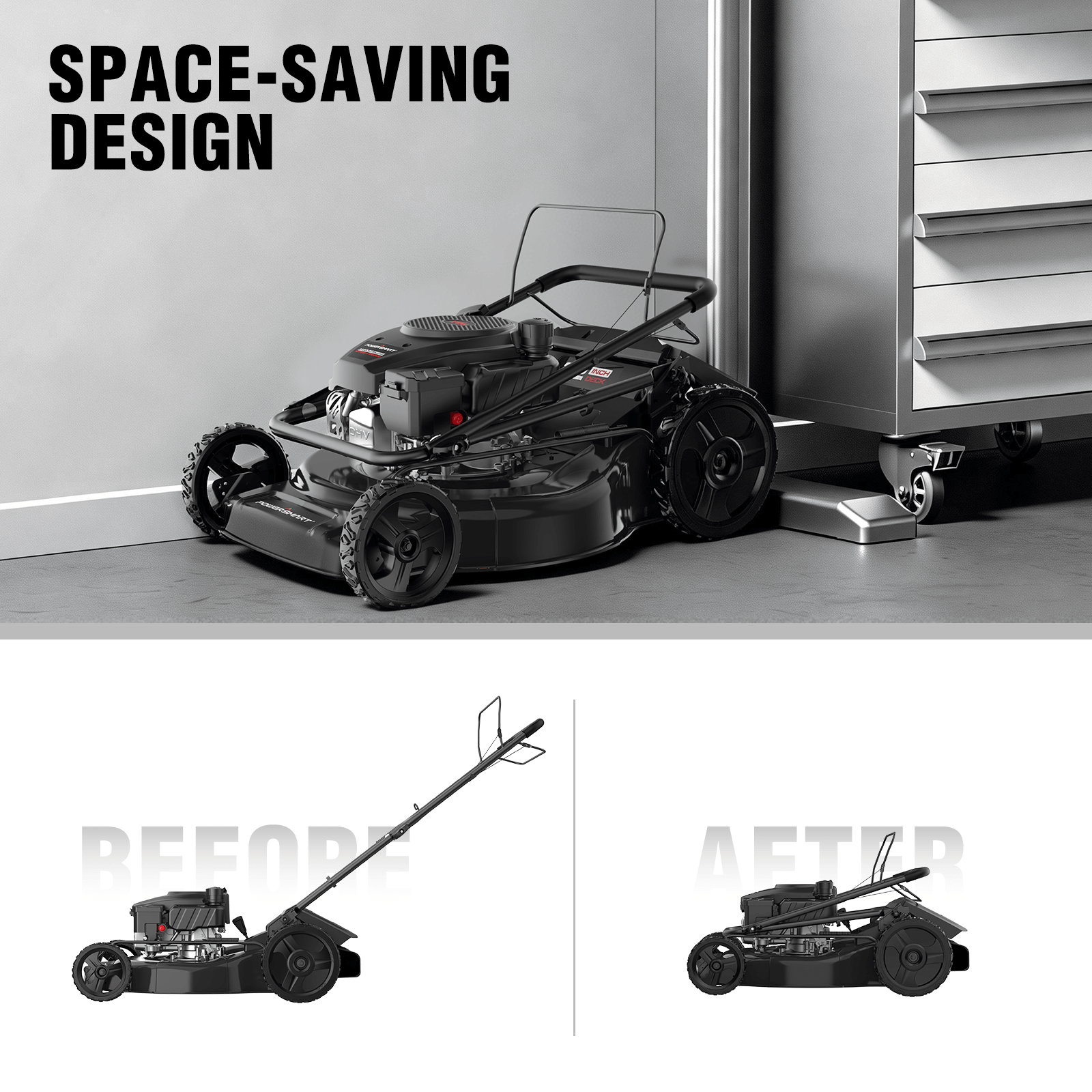 22" 170cc Gas Self-Propelled 3-in-1 Lawn Mower V8622S