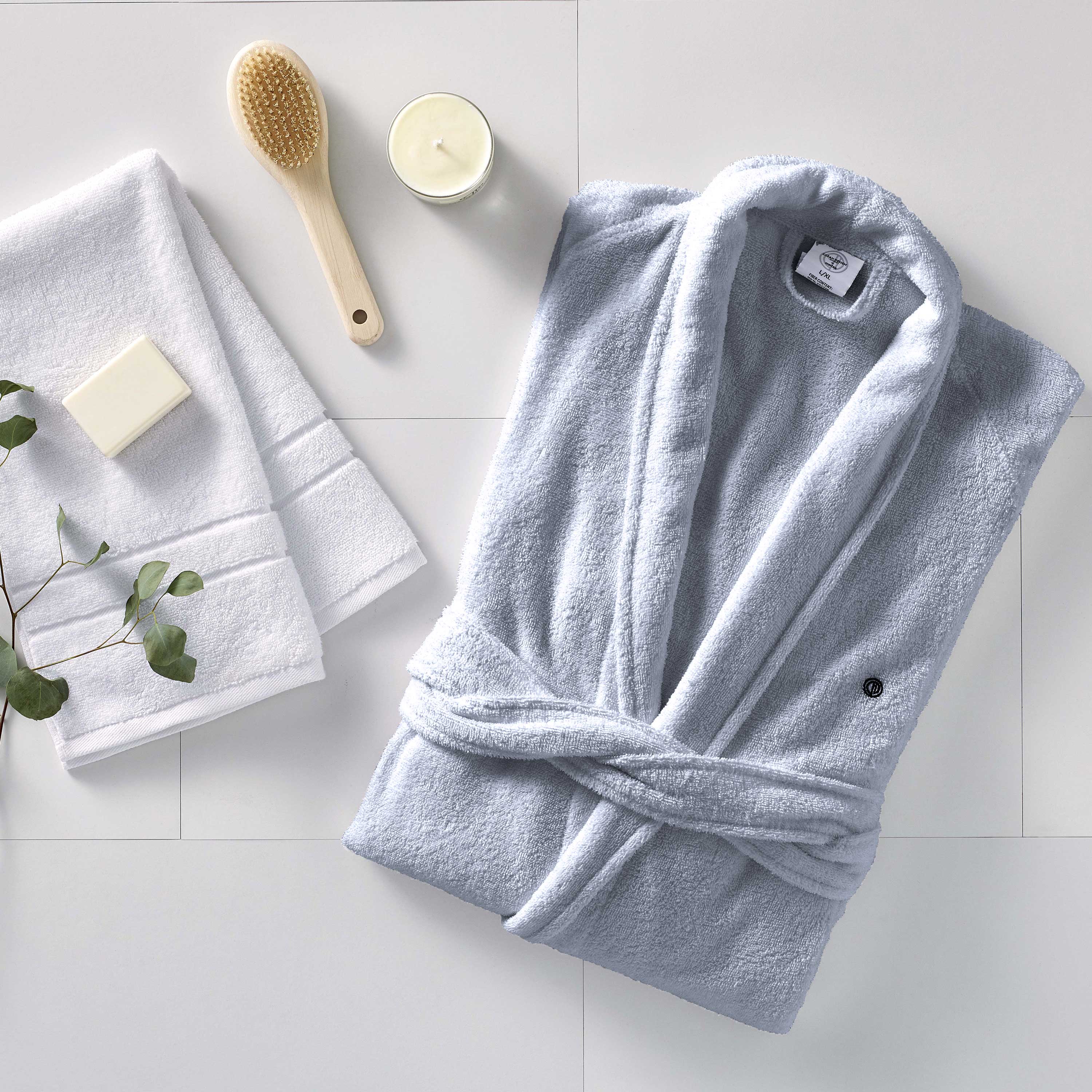Clean Design Home® Terry Robe in Lightweight Cotton