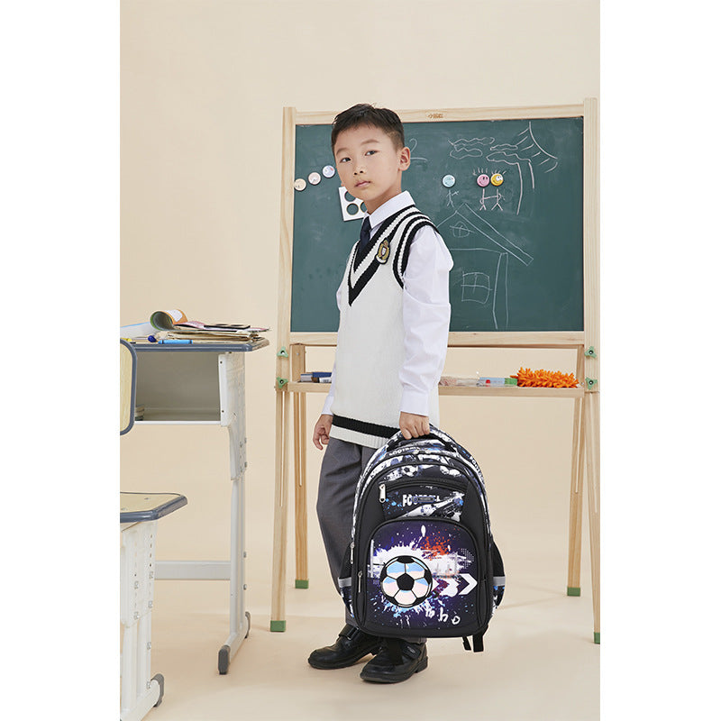 Football Primary Large Capacity Spine Protection Elementary School Students' Schoolbags