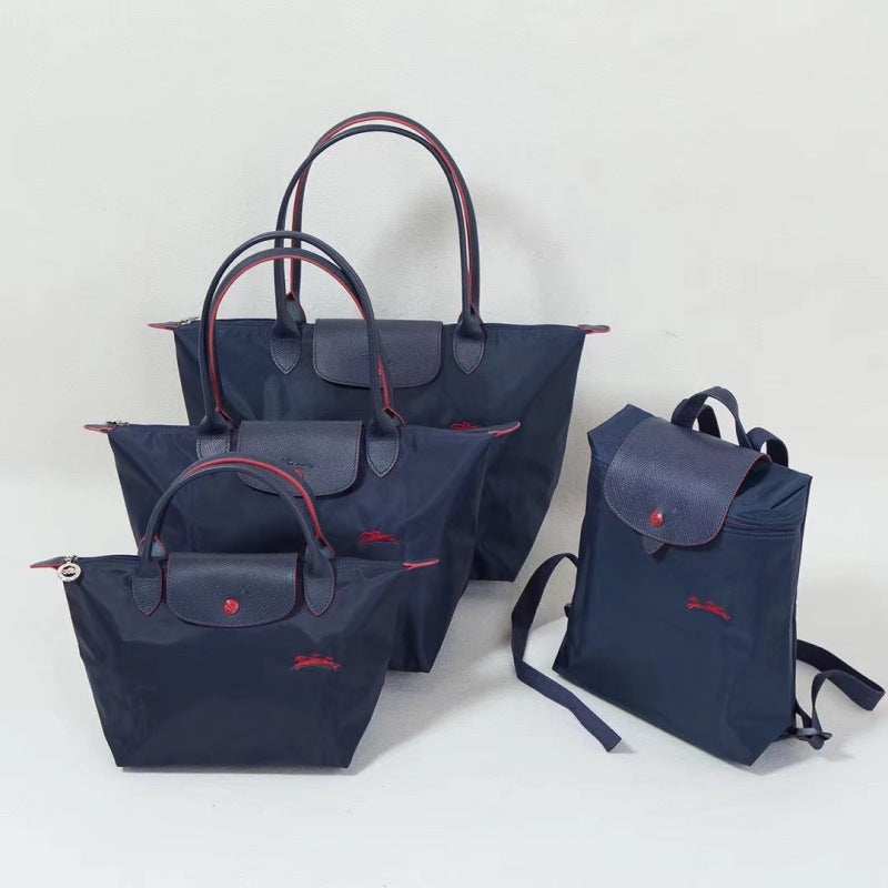 Women's French Embroidery Dumpling Folding Large Capacity Dragon Handbags