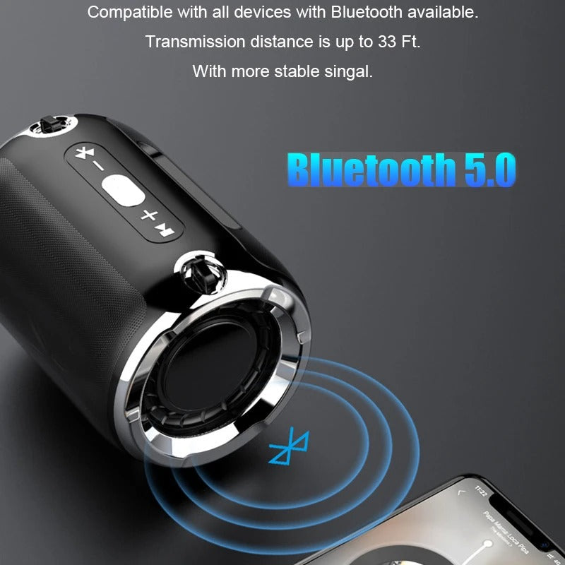 Portable Bluetooth Speaker with Subwoofer - Anti-Fall & Ultra-Portable Design