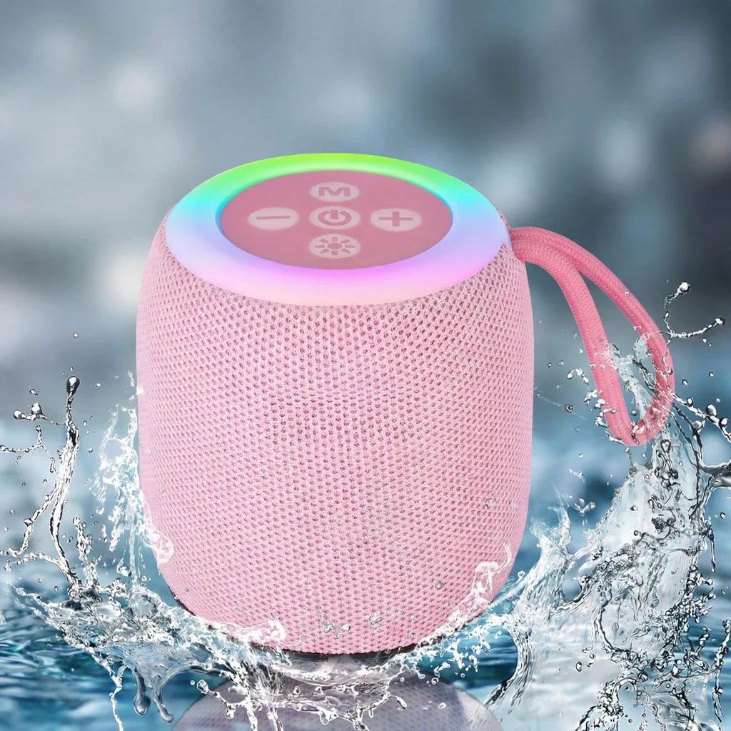 Portable Bluetooth Wireless Speaker with Lights, Travel Essentials Valentines Birthday Gifts for Men Women Boys Girls