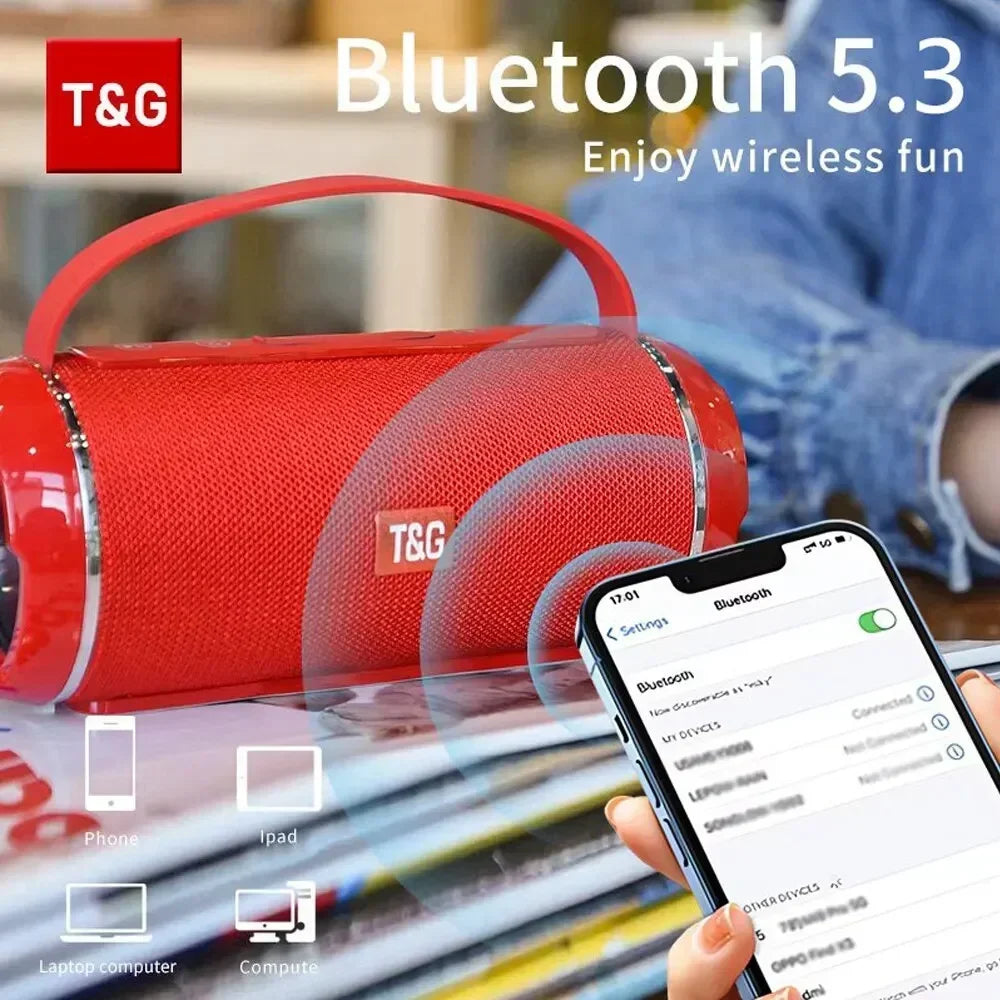 Bluetooth Speaker Wireless Powerful Big Box Portable Outdoor Waterproof Subwoofer 3D Stereo Speaker