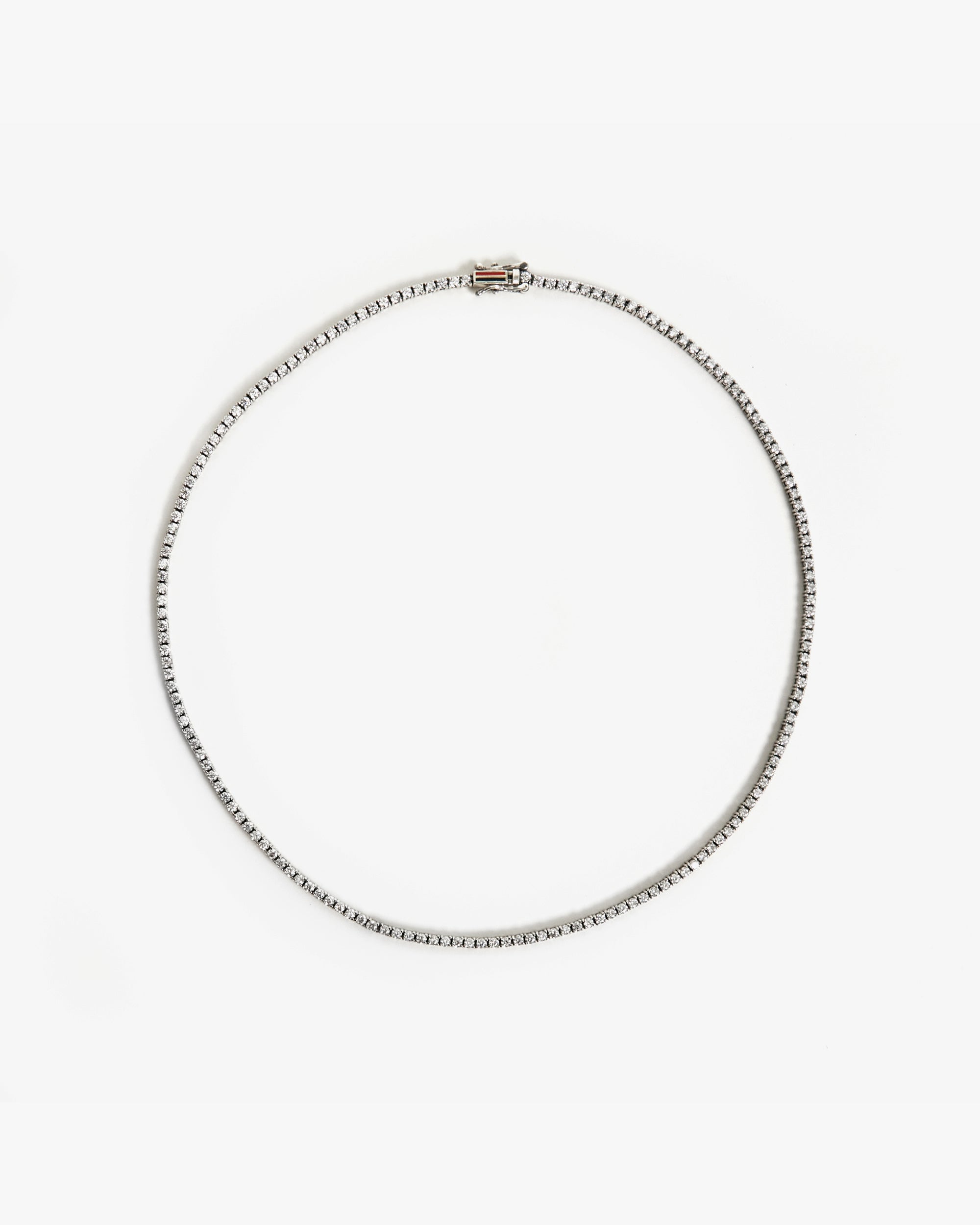 2mm Sapphire Tennis Necklace
