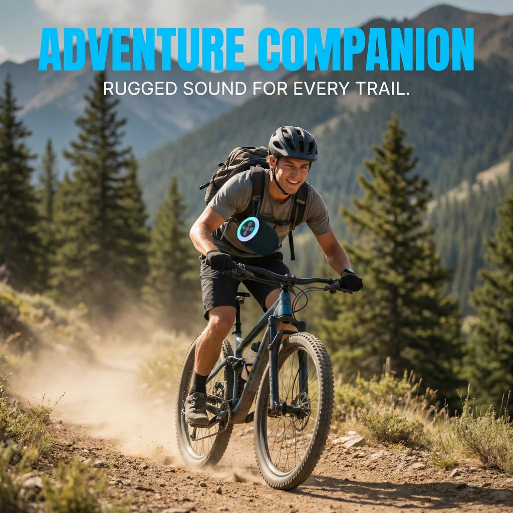 Portable Bluetooth Wireless Speaker with Lights, Travel Essentials Valentines Birthday Gifts for Men Women Boys Girls