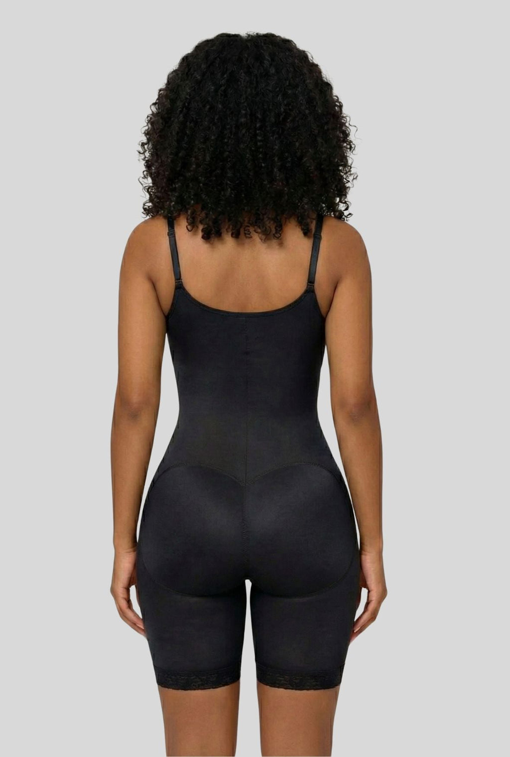 Open Bust Full Body Suit MIid-Thigh w/Front Zipper & Lace
