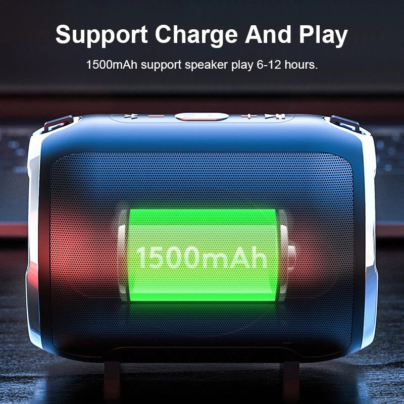 Portable Bluetooth Speaker with Subwoofer - Anti-Fall & Ultra-Portable Design