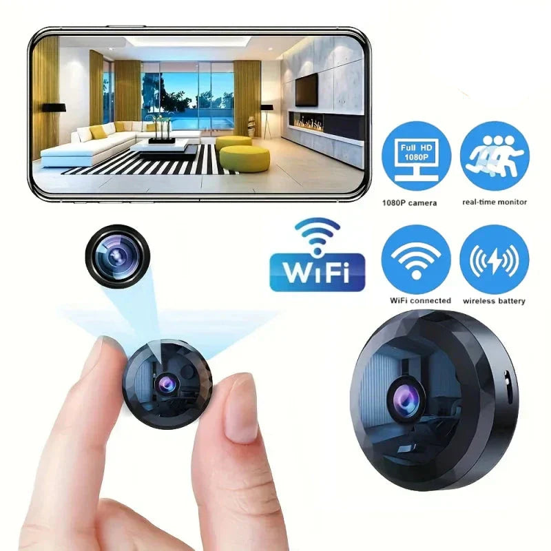 Mini WiFi Security Camera with Night Vision - 1080P HD Quality