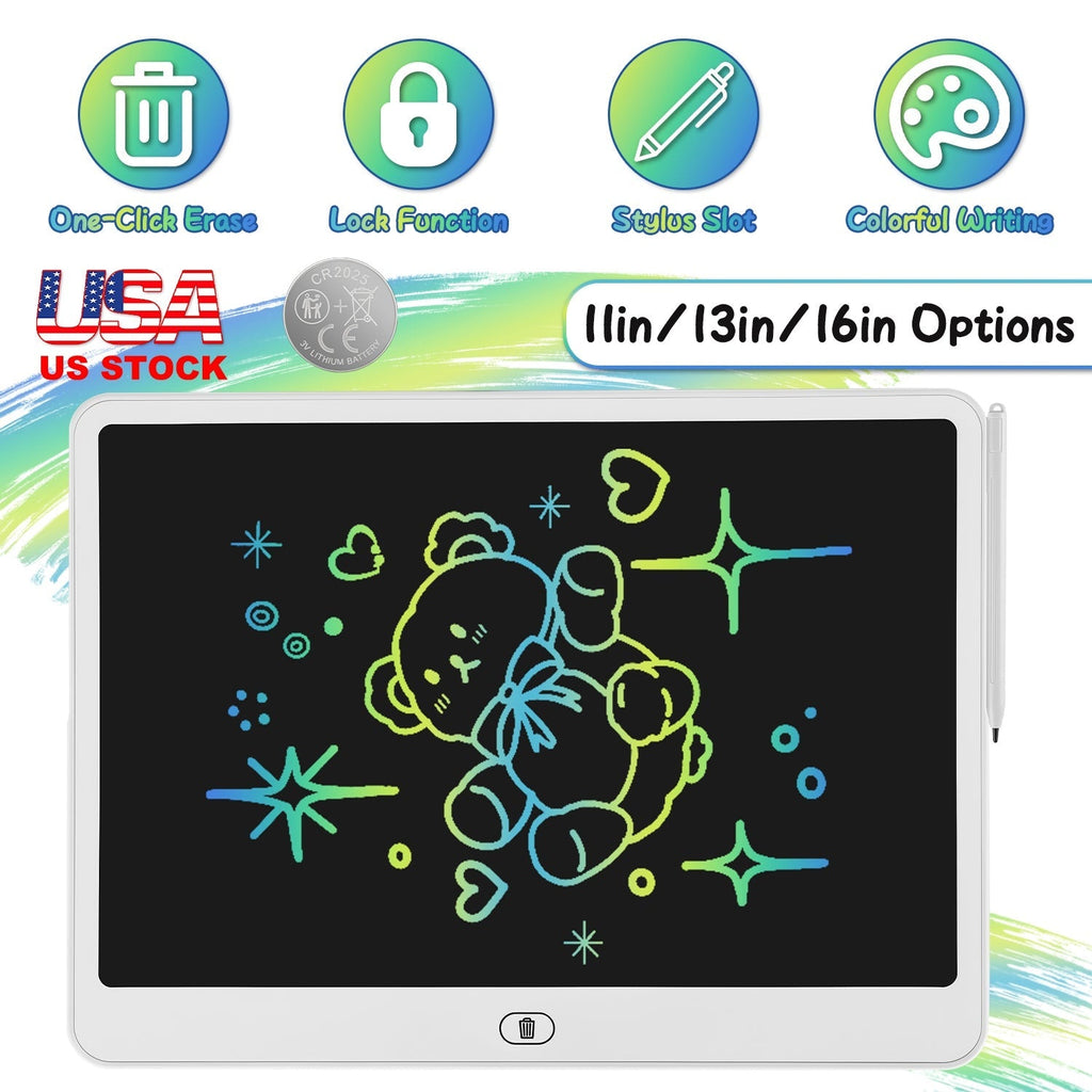 LCD Writing Tablet for Kids with Stylus & Lock Function