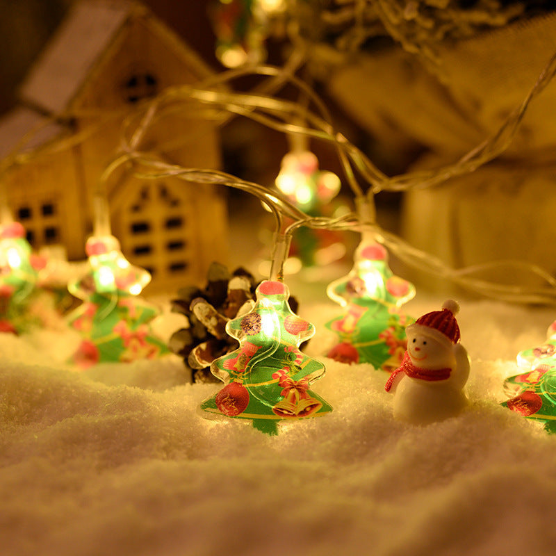 New LED Lighting Chain Christmas Tree Snowman Old Man Halloween Day Atmosphere Decoration
