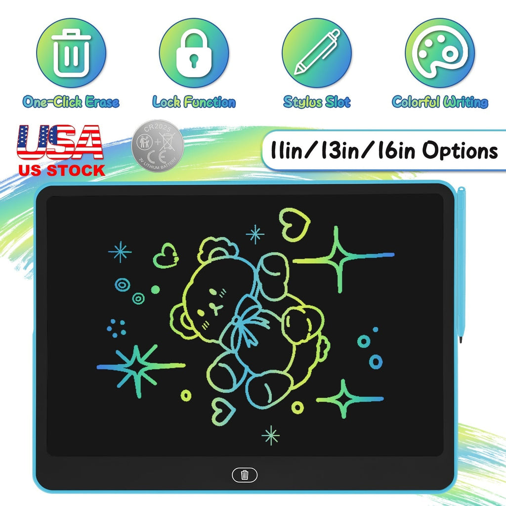 LCD Writing Tablet for Kids with Stylus & Lock Function
