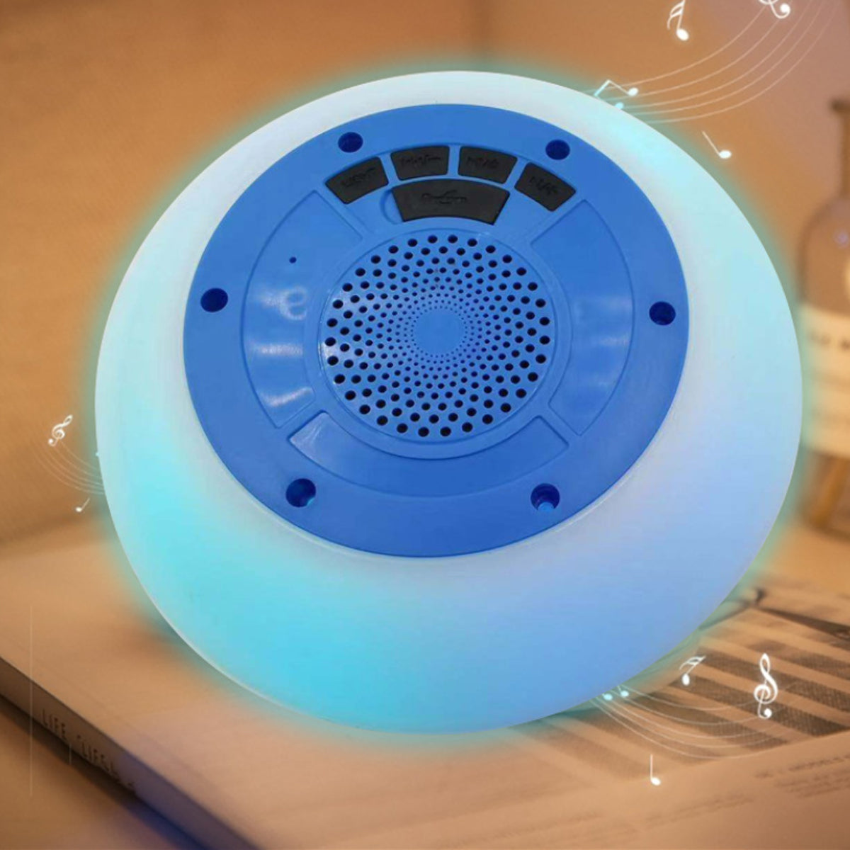 Floatilla Bluetooth Waterproof Speaker for Pools and Outdoors - LED Enabled and Waterproof