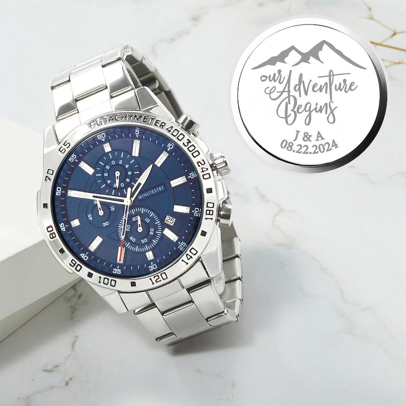 Personalized Mens Watch, Boyfriend Gift, Anniversary Gift
