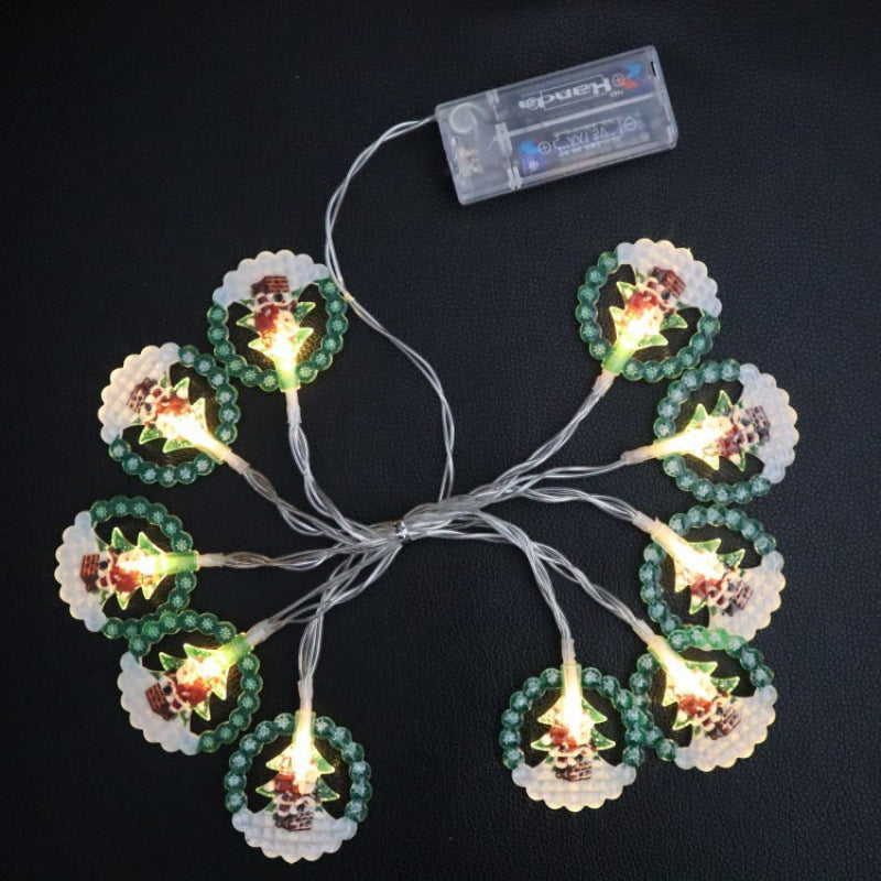 New LED Lighting Chain Christmas Tree Snowman Old Man Halloween Day Atmosphere Decoration
