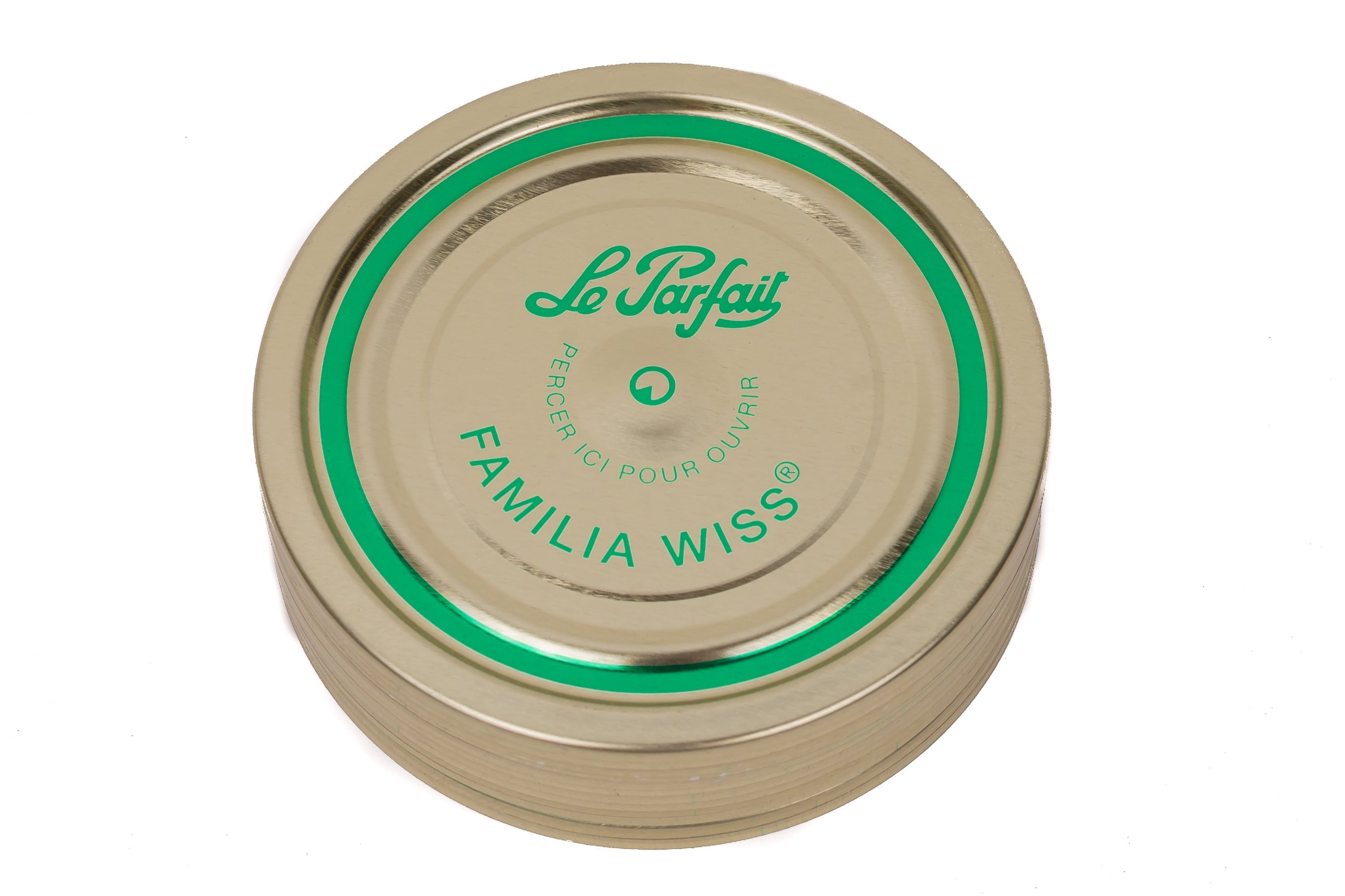 Le Parfait Familia Wiss Sealing Lids, Replacement Flat Caps for Terrine Jars