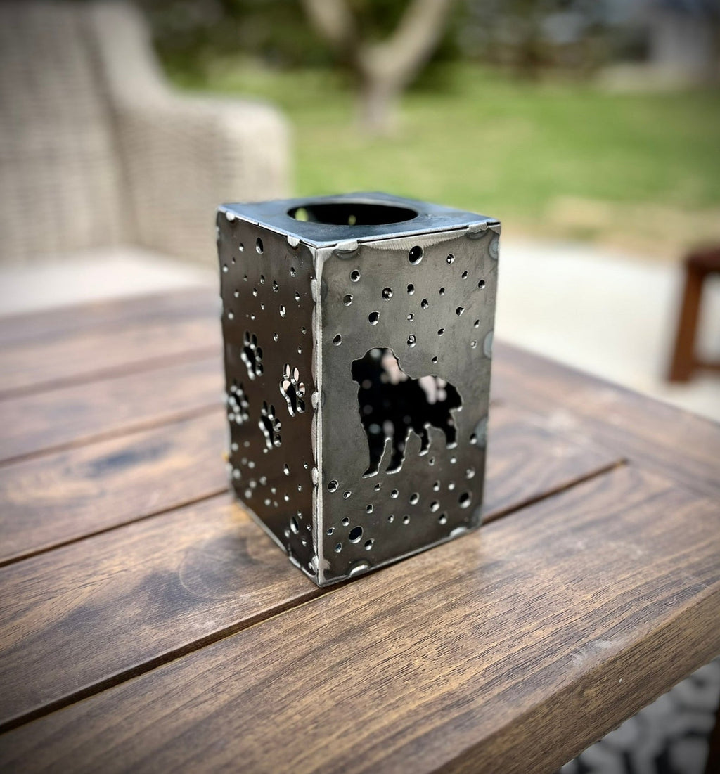 Puppy Cube Steel Hanging Solar Light | 6.5 in. | Pick a Breed