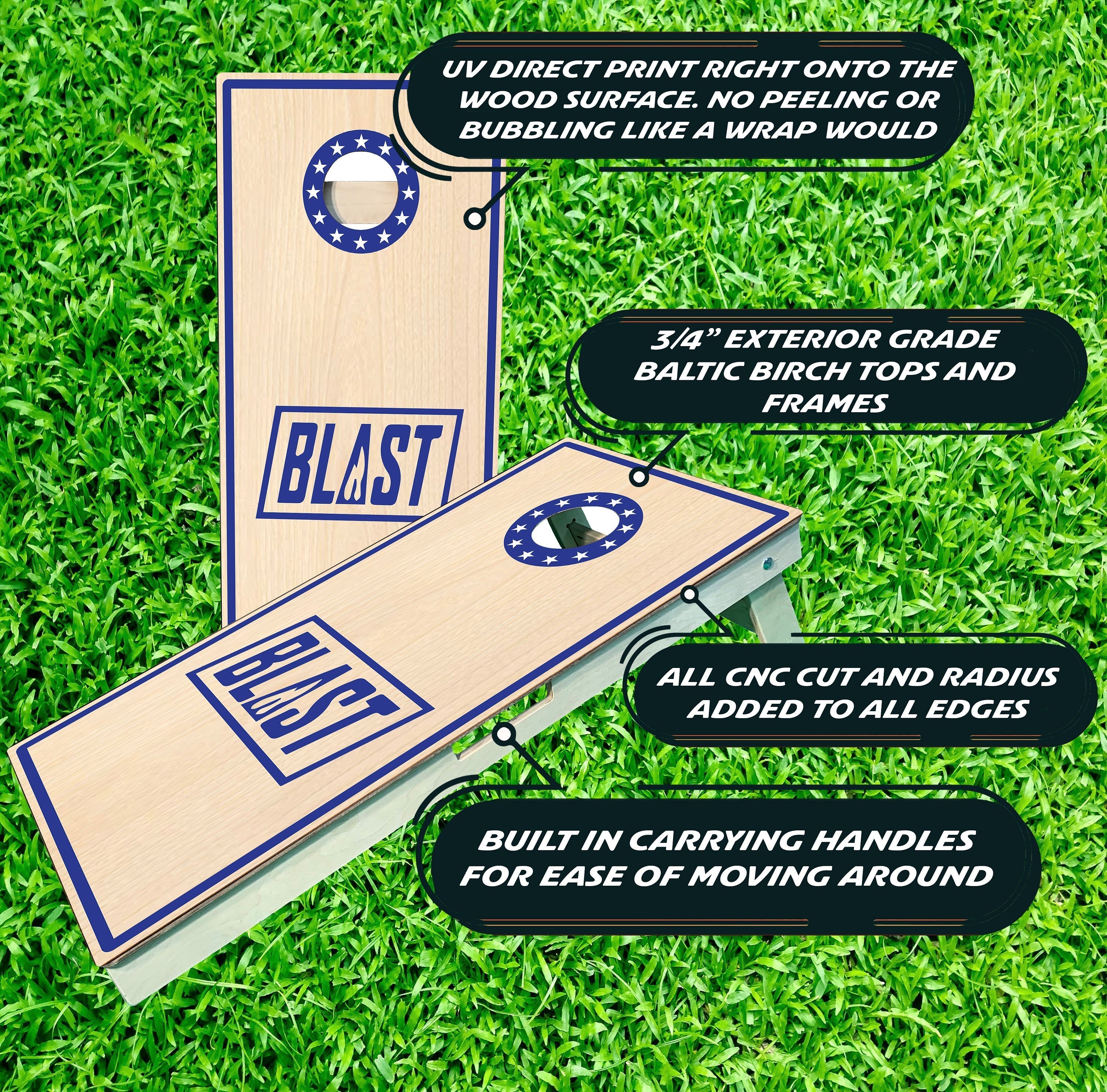 Eagle American Flag Fireworks Cornhole Boards