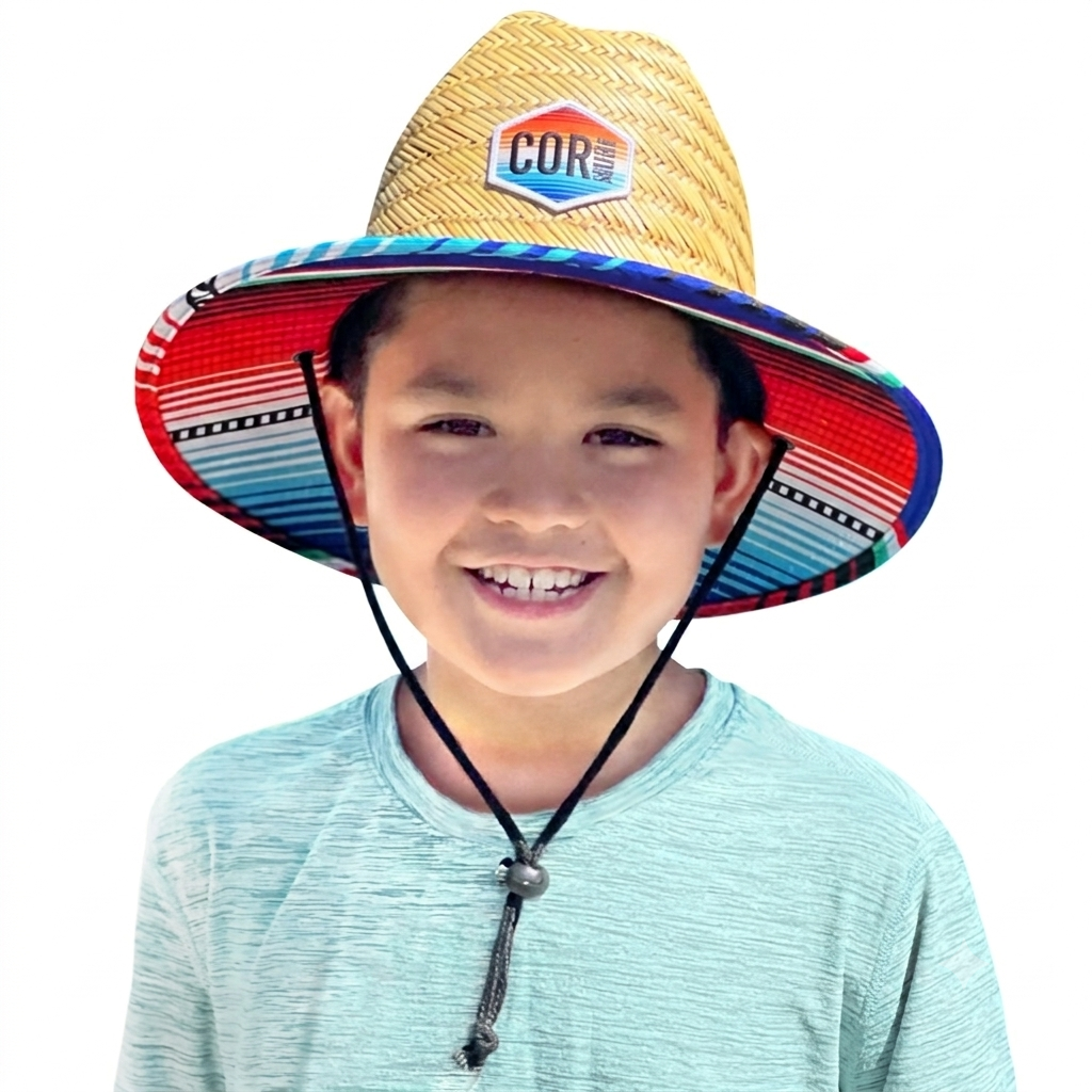 Kids Straw Hat Summer Beach Hat for Boys and Girls - Sarape
