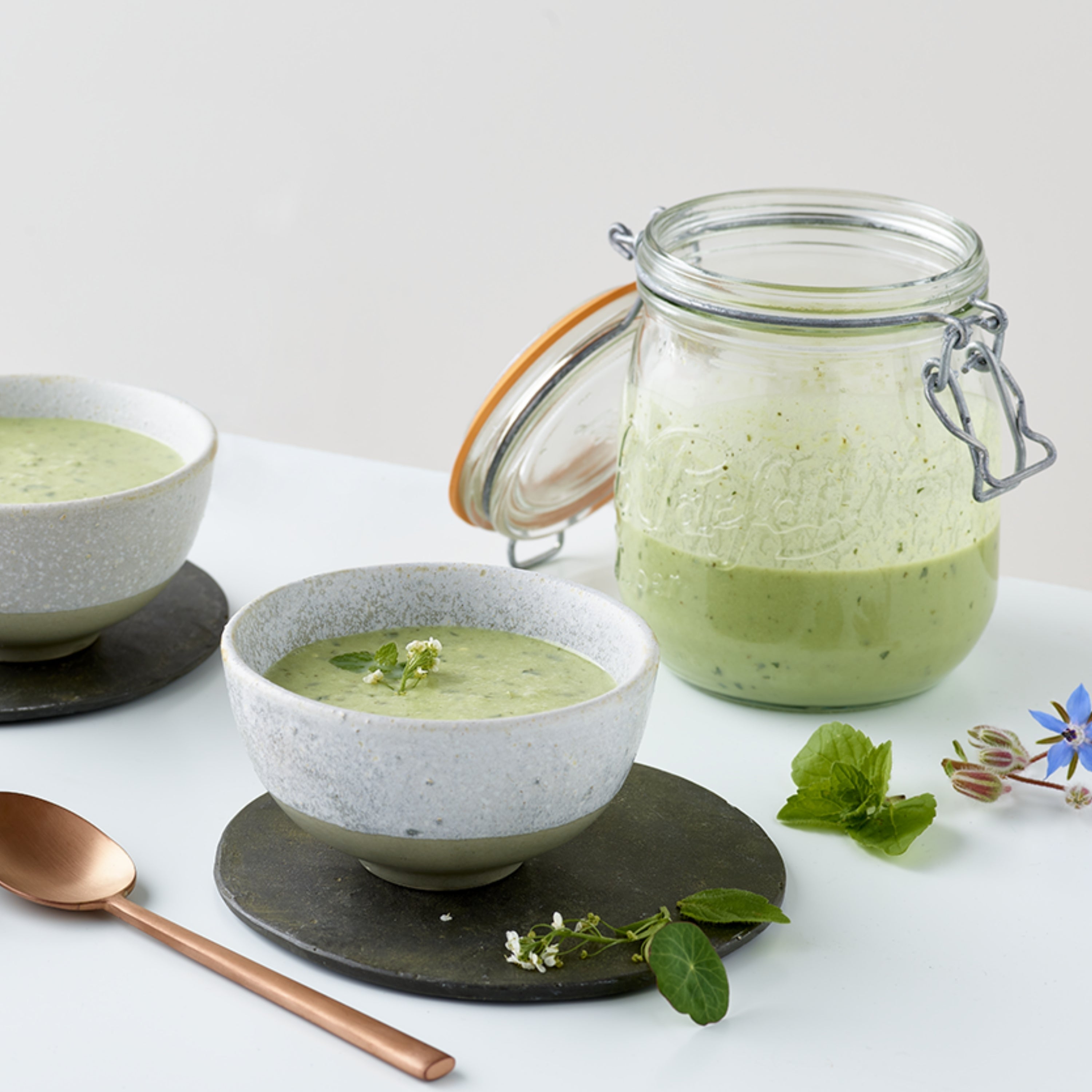 Le Parfait Super Jars, French Glass Canning Jars with Stainless Wire-Bail Clamp Lid