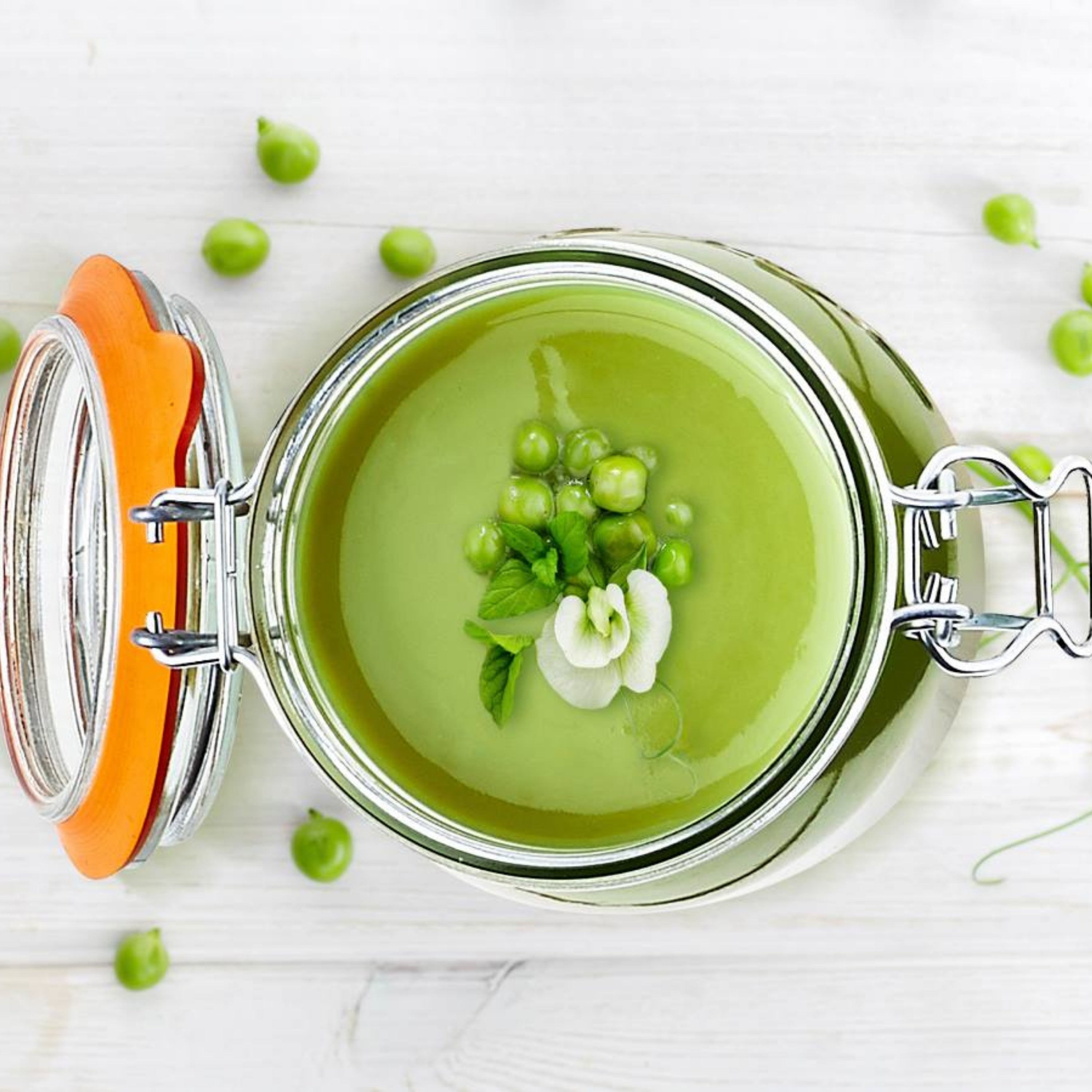Le Parfait Super Jars, French Glass Canning Jars with Stainless Wire-Bail Clamp Lid