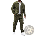 Men Vintage Cargo Jacket Multi Pocket Suit