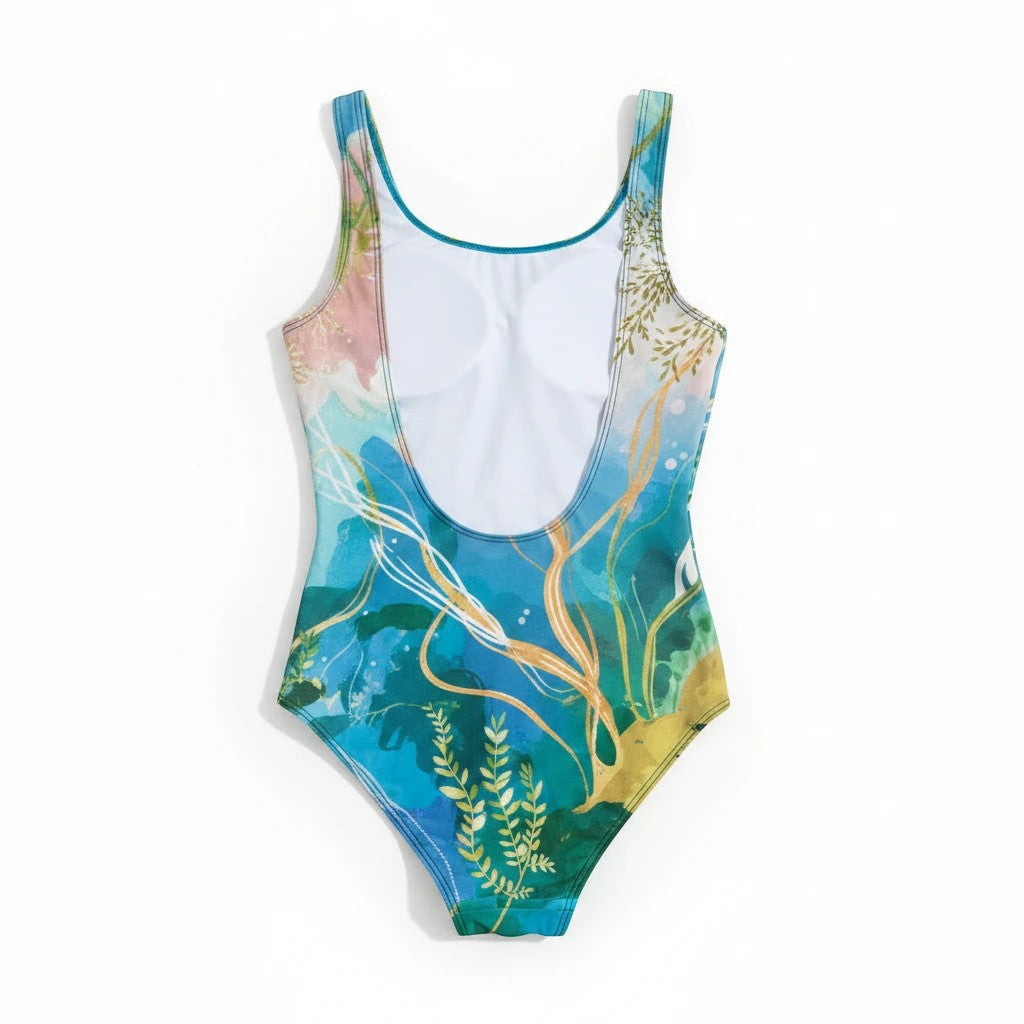 One-Piece Swimsuit - Ocean Seaweed