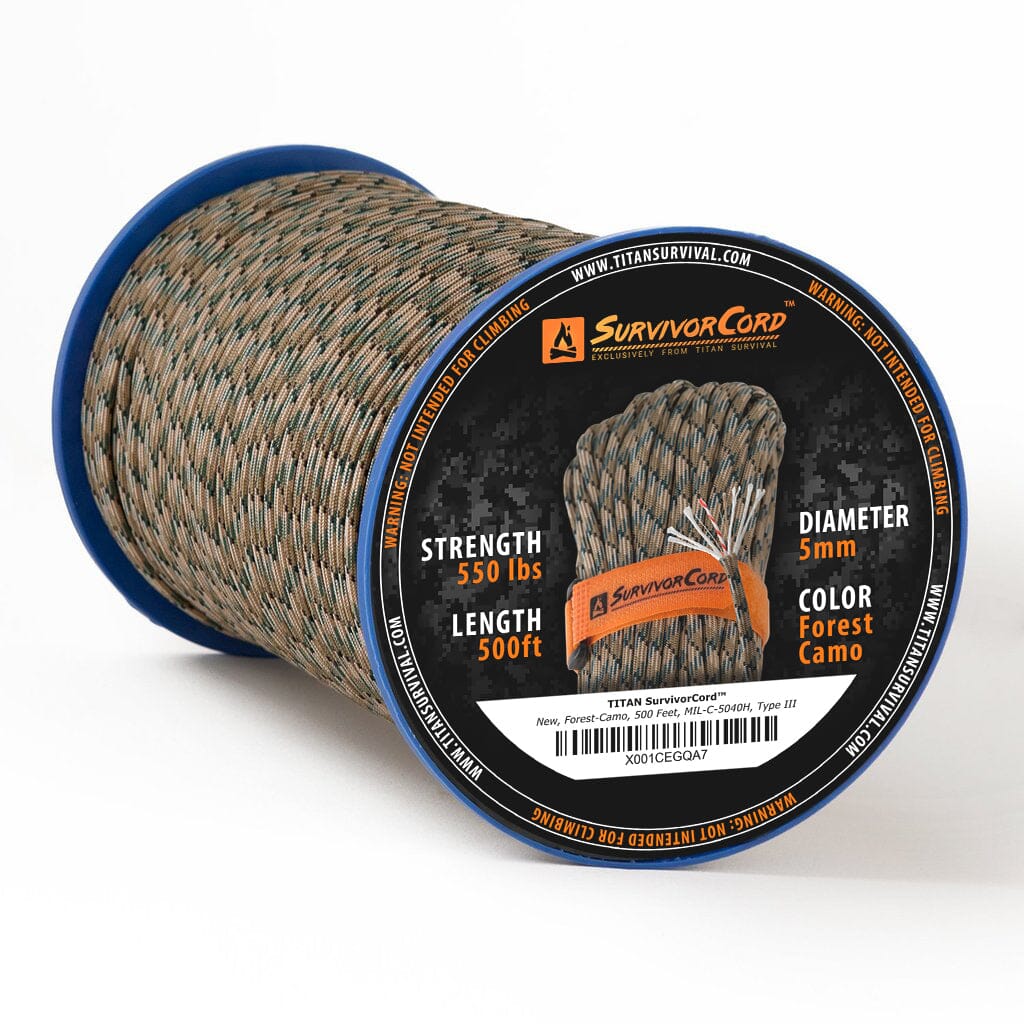 Forest-Camo SurvivorCord – 620 lb Survival Paracord & 550 Cord