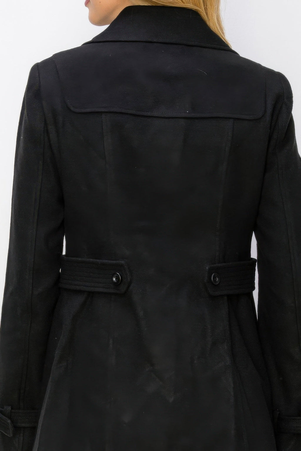 Wool Toggle Button Peacoat With Pockets